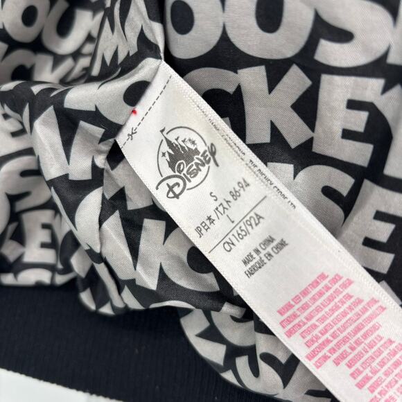 Disney Mickey Mouse Varsity Jacket S Bomber Full Zip Embroidery Silver Metallic - Picture 7 of 9